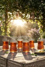 Petit-Carreau Platin 6 Parça Cam Çay Takımı - Görsel 4