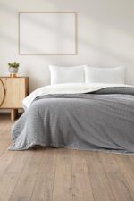 Likya Wellsoft Battaniye Çift Kişilik 195×220 cm Gri