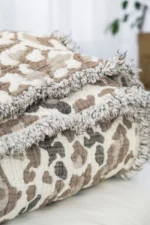 MUSLIN LEOPAR DESEN YORGAN 7 KATLI CIFT KISILIK - Görsel 3