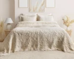 MUSLIN YORGAN 7 KATLI CIFT KISILIK SOFT ROSE NATURAL