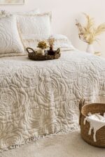 MUSLIN YORGAN 7 KATLI CIFT KISILIK SOFT ROSE NATURAL - Görsel 3