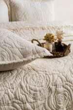 MUSLIN YORGAN 7 KATLI CIFT KISILIK SOFT ROSE NATURAL - Görsel 5