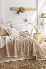 7 Katlı Müslin Fitilli Soft Tek Kişilik Yorgan – Bej - Görsel 2
