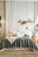 7 Katlı Müslin Fitilli Soft Tek Kişilik Yorgan – Haki