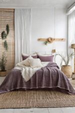 7 Katlı Müslin Fitilli Soft Tek Kişilik Yorgan – Mürdüm