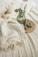 7 Katlı Müslin Fitilli Soft Tek Kişilik Yorgan – Natural - Görsel 3
