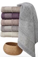 Kristal Bambu 6'li Yüz Havlusu Seti  50x90 cm