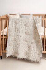 MUSLIN BEBEK ORTUSU BULUT DESEN – BEJ