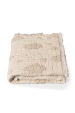 MUSLIN BEBEK ORTUSU BULUT DESEN – BEJ - Görsel 2