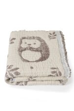 MUSLIN BEBEK ORTUSU KIRPI DESEN - KAHVERENGI - Görsel 2