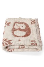 MUSLIN BEBEK ORTUSU KIRPI DESEN - KIREMIT - Görsel 2