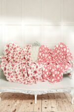 7 Katlı Müslin Tek Kişilik Yorgan - Kalp Desen - Pembe - Görsel 5