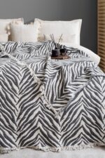 7 Katlı Müslin Tek Kişilik Yorgan – Zebra Desen